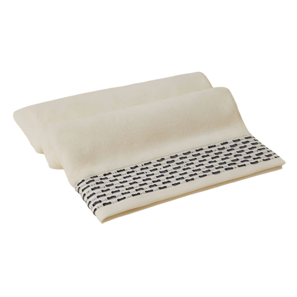 Cotton Towel Calm, 100% Premium Cotton, cream/blue, 90x150 cm