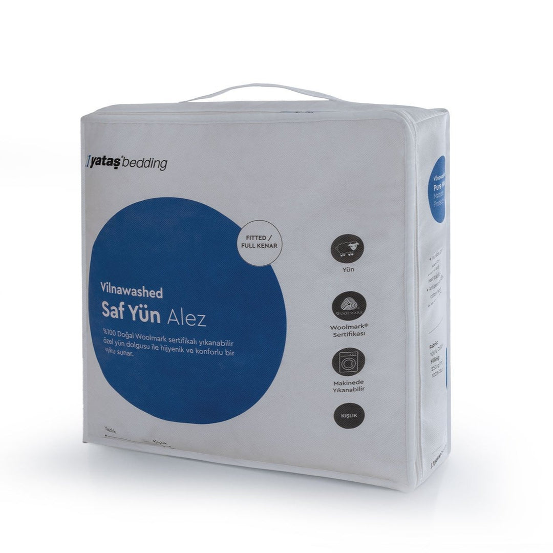 Vilnawashed Mattress Protector, with Wool Filling, Winter, 180x200 cm