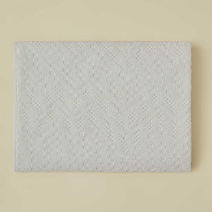 Cotton Throw Blanket Chevron, Blue, 200x220 cm