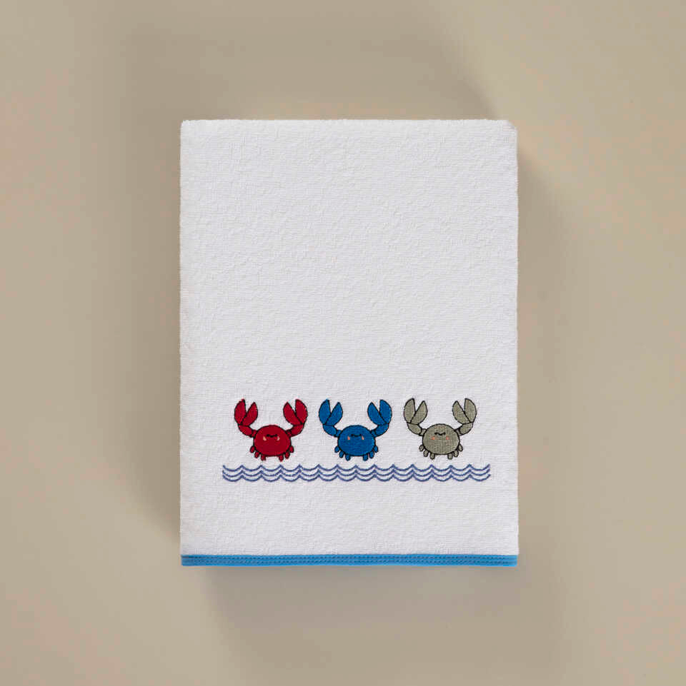 Organic Kids Towel Crab, 100% Organic Cotton, 70x130 cm