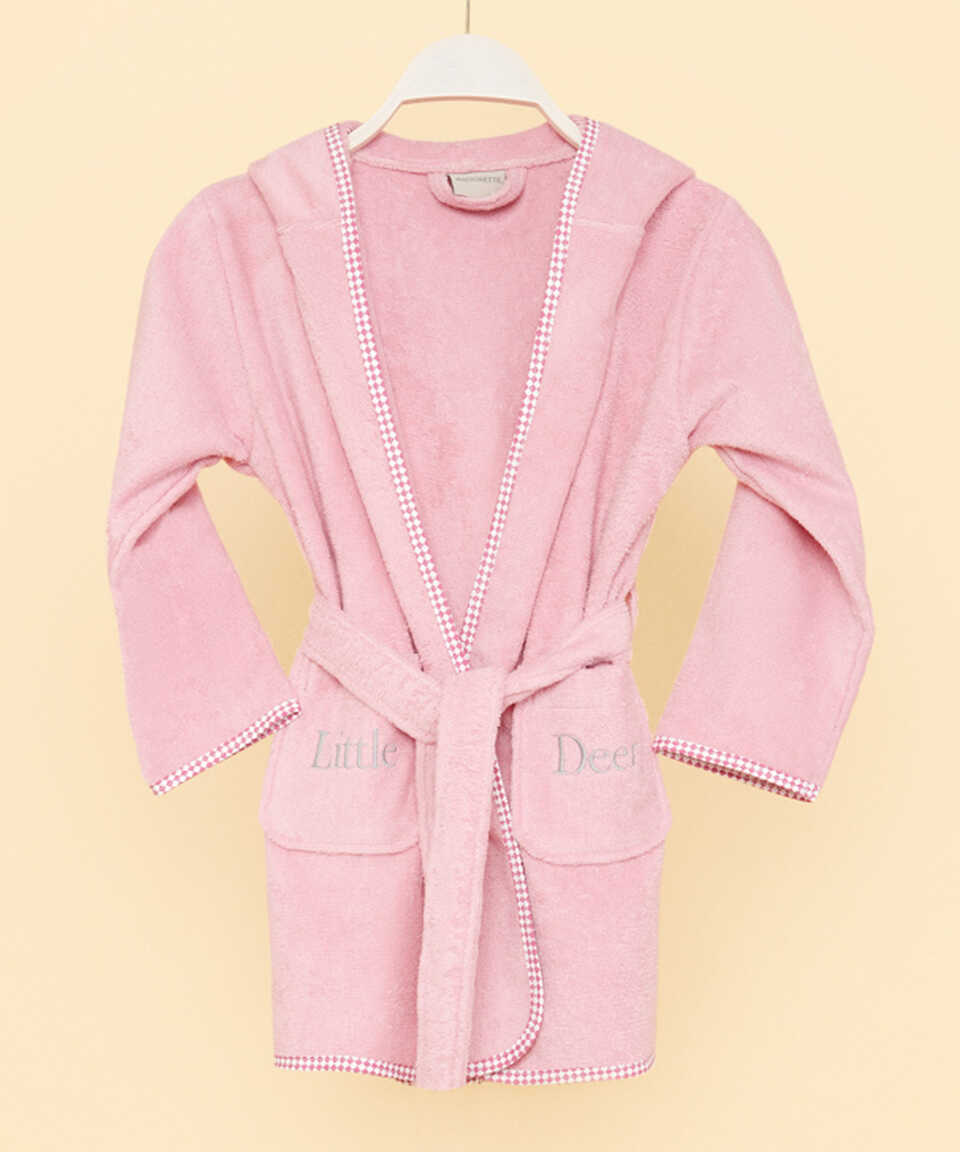 Organic Kids Bathrobe Little Deer, 100% Organic Cotton, age 4-6