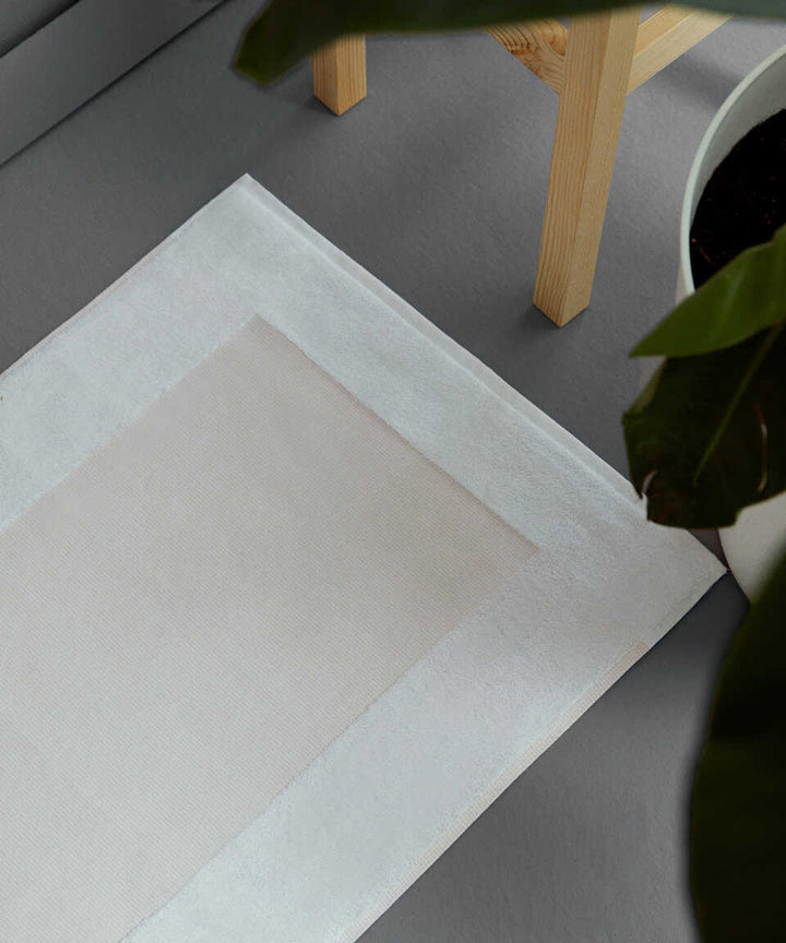 Linen Blend Bath Mat Kilyos, Beige, 50x85 cm