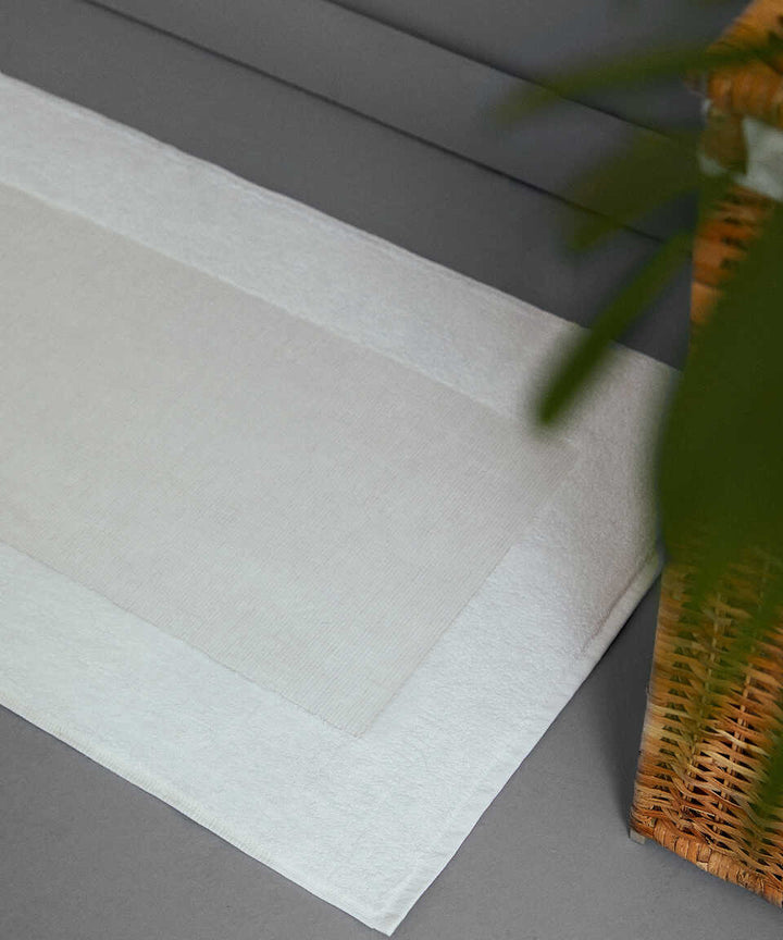 Linen Blend Bath Mat Kilyos, Beige, 50x85 cm