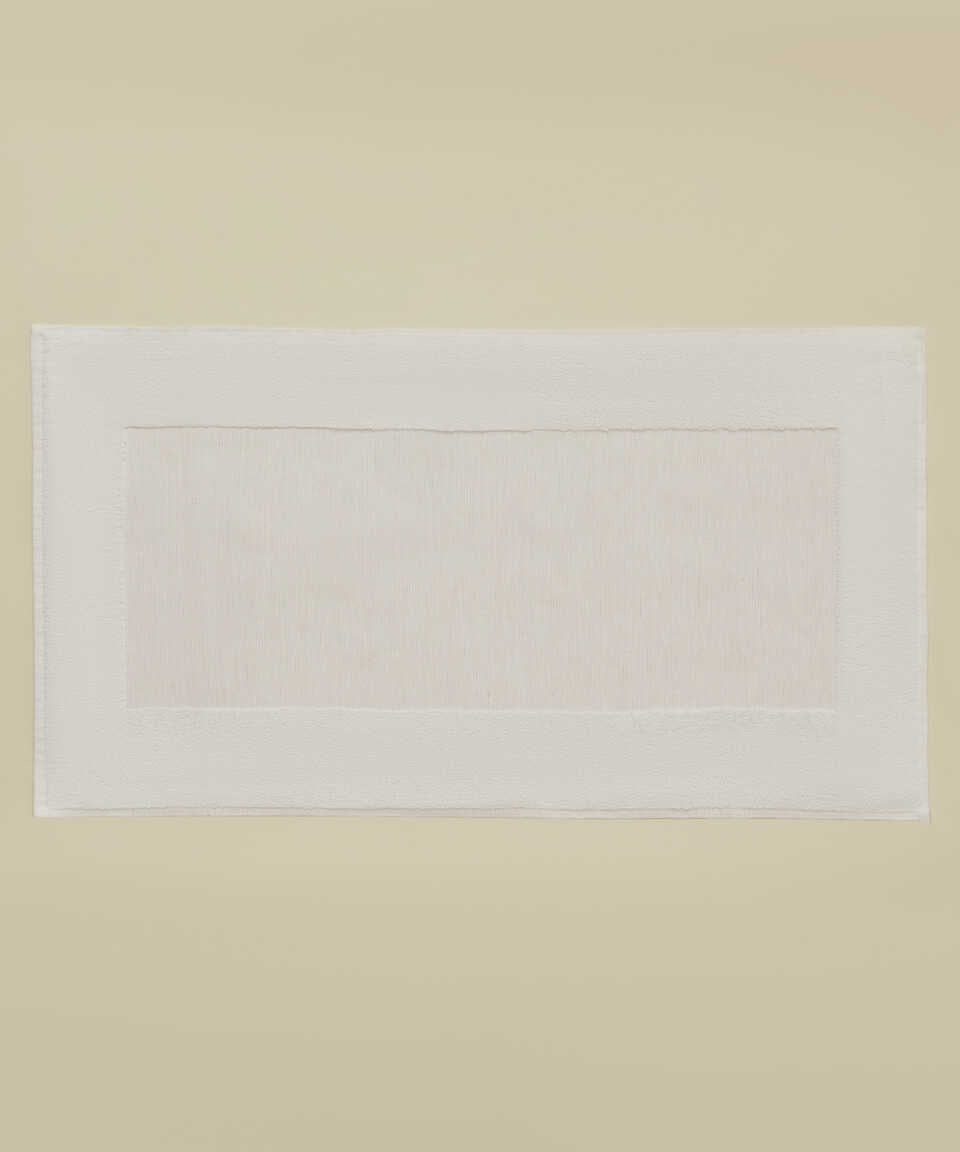 Linen Blend Bath Mat Kilyos, Beige, 50x85 cm