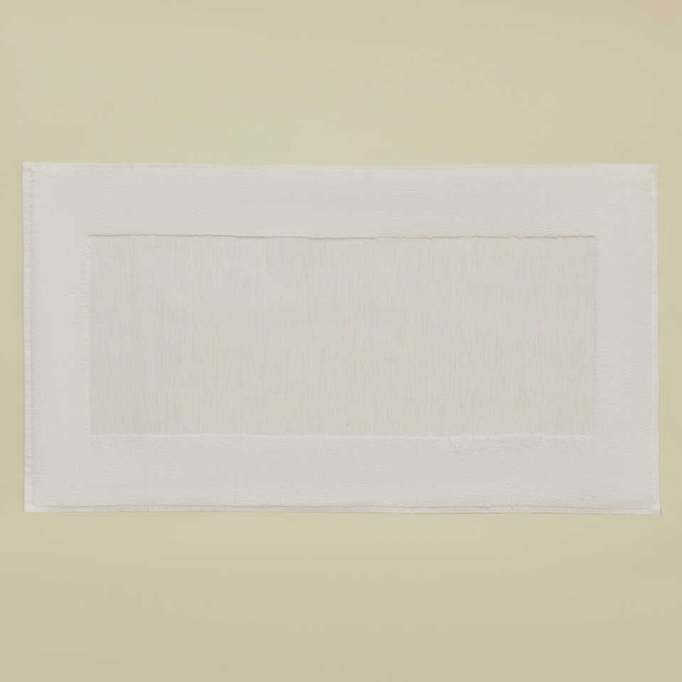 Linen Blend Bath Mat Kilyos, Beige, 50x85 cm