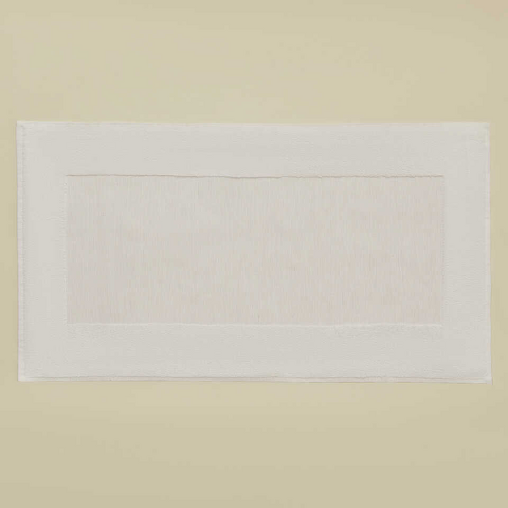 Linen Blend Bath Mat Kilyos, Beige, 50x85 cm