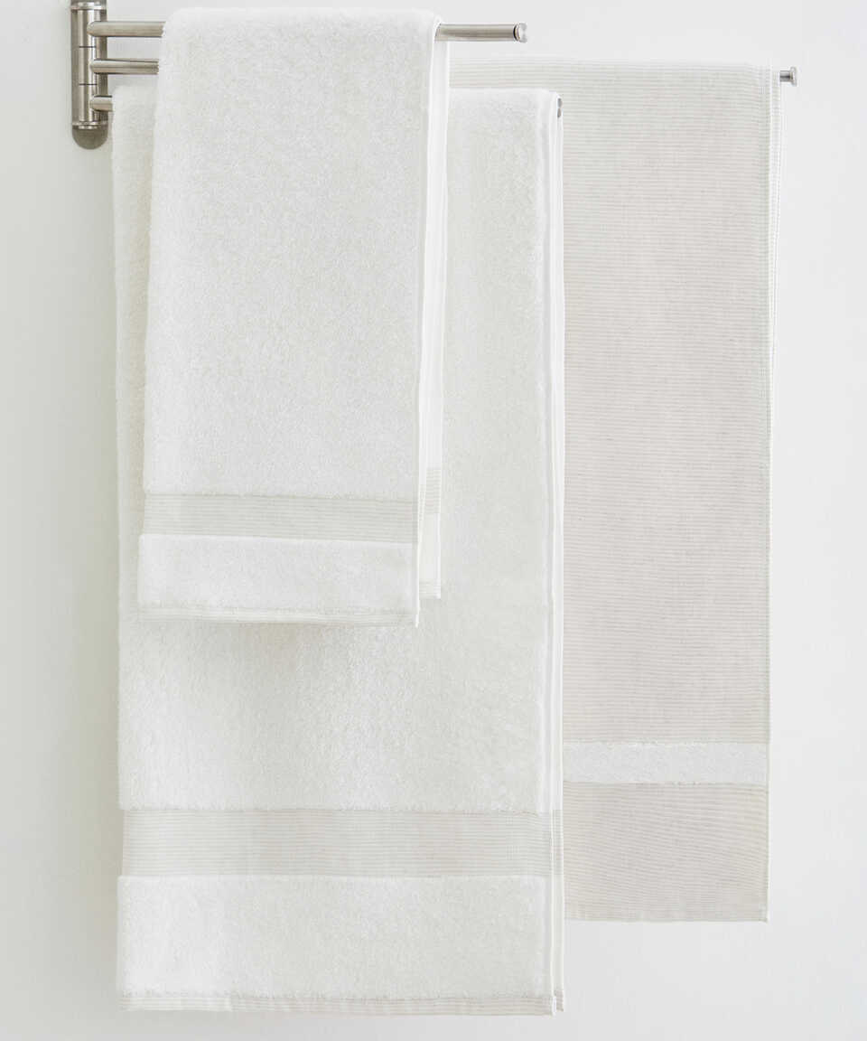 Linen Blend Towel Kilyos Hamam, Beige, 50x100 cm