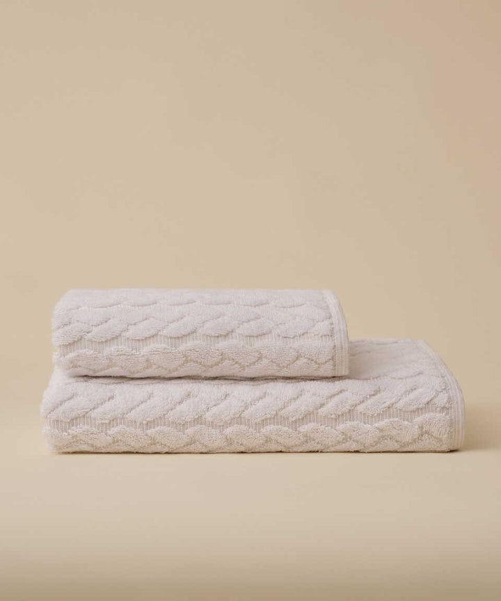 Linen Blend Towel Kilyos Lale, Beige, 50x100 cm