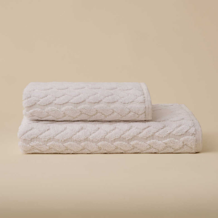 Linen Blend Towel Kilyos Lale, Beige, 50x100 cm