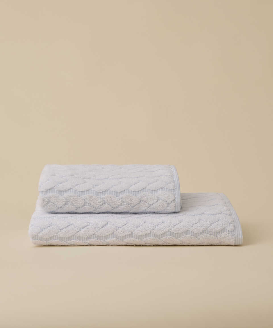 Linen Blend Towel Kilyos Lale, Blue, 50x100 cm