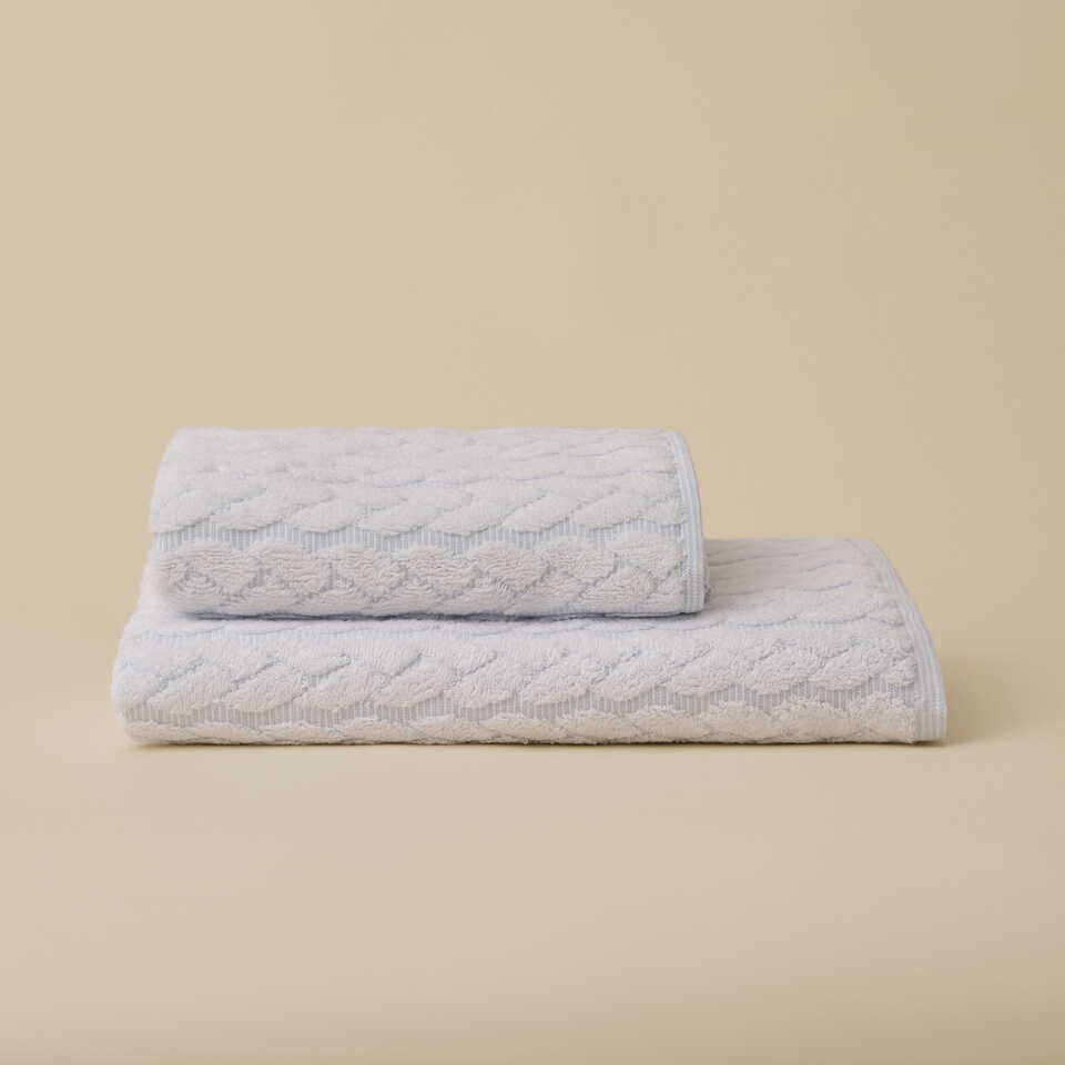 Linen Blend Towel Kilyos Lale, Blue, 50x100 cm