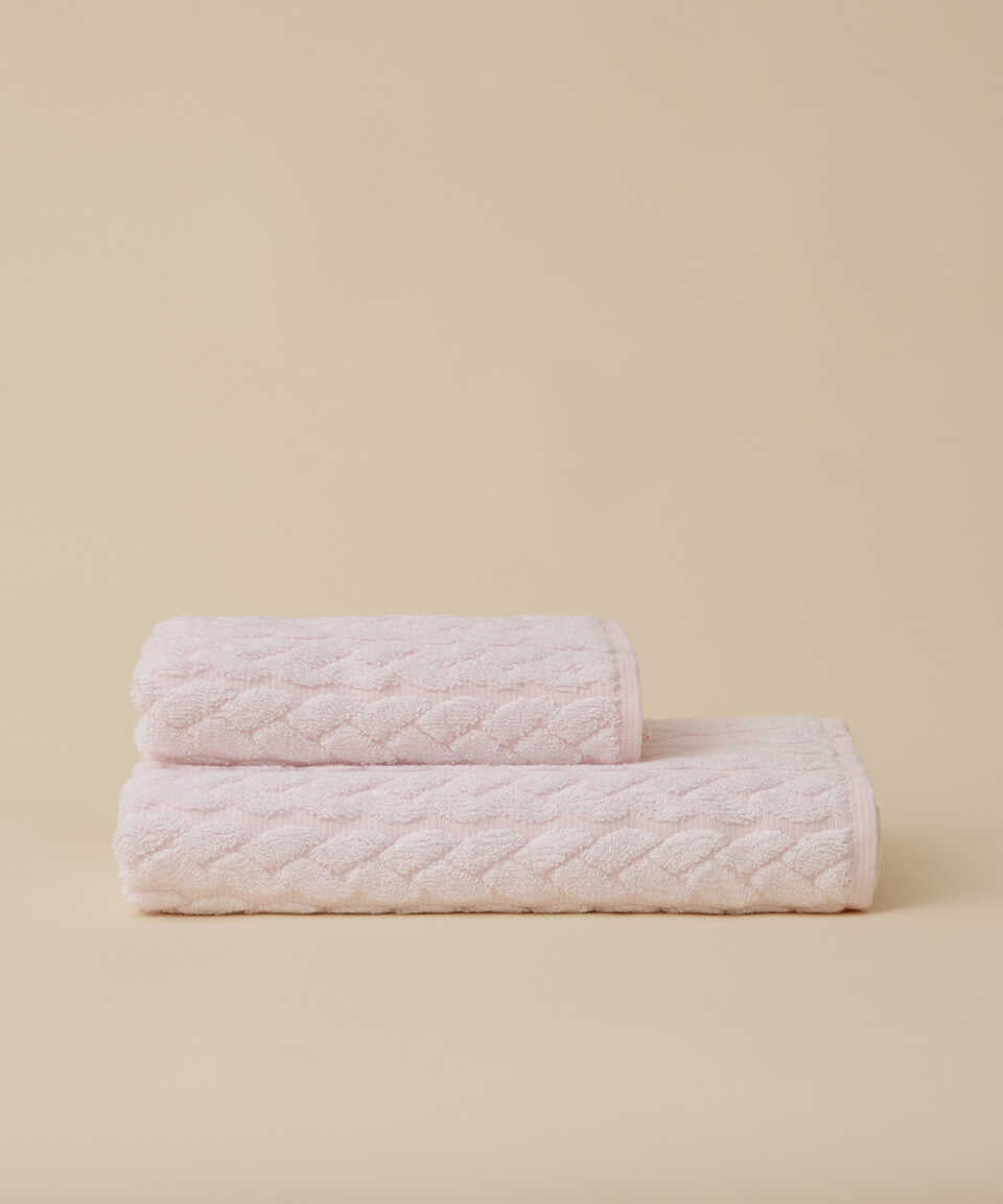 Linen Blend Towel Kilyos Lale, Pink, 50x100 cm