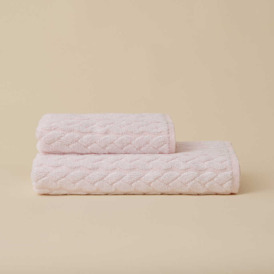 Linen Blend Towel Kilyos Lale, Pink, 50x100 cm
