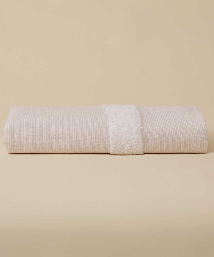 Linen Blend Peshtemal Kilyos, Beige, 76x147 cm