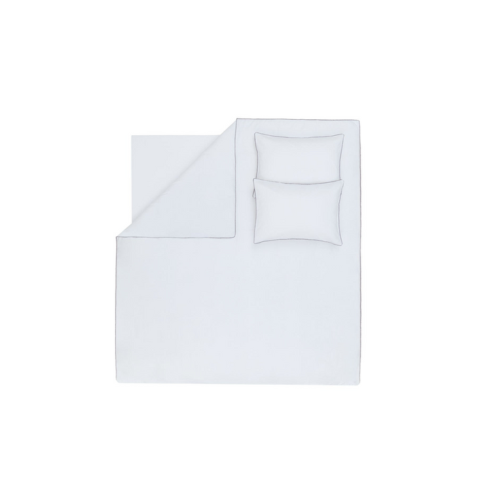 Cotton Crepe Duvet Cover Set Elfrid, with Bed Sheet, White, 200x220 cm