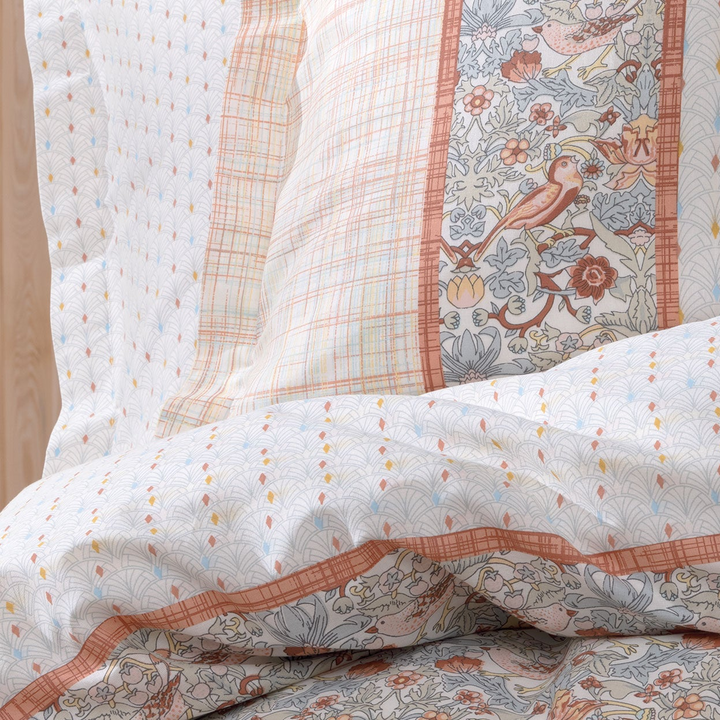 Renforcé Cotton Duvet Cover Set Laveta, with Bed Sheet, 160x220 cm