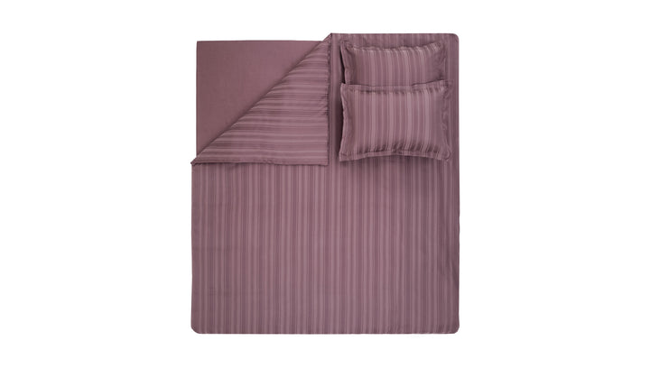 Shelly Jacquard Duvet Cover Set, with Bed Sheet, Bamboo Sateen, Purple, 200x220 cm