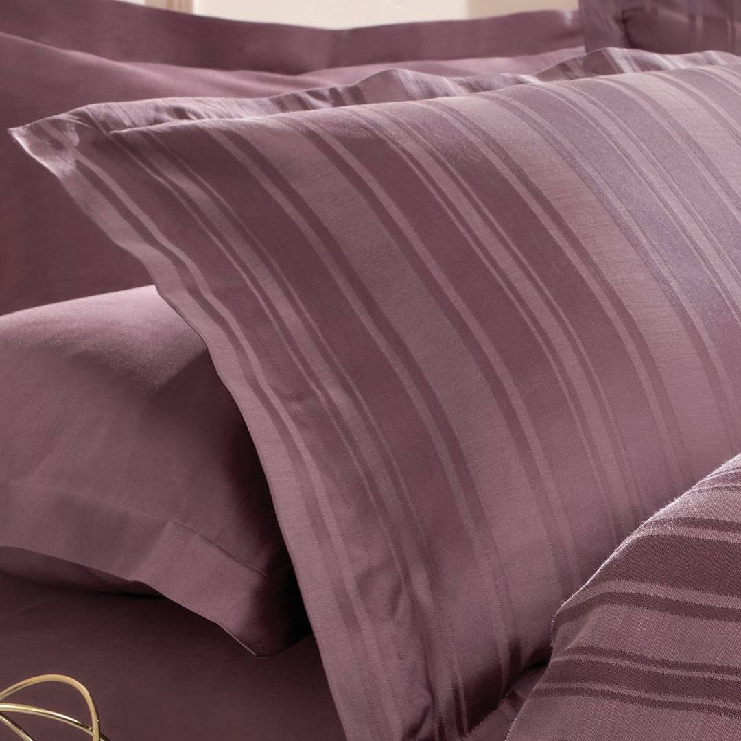 Shelly Jacquard Duvet Cover Set, with Bed Sheet, Bamboo Sateen, Purple, 200x220 cm