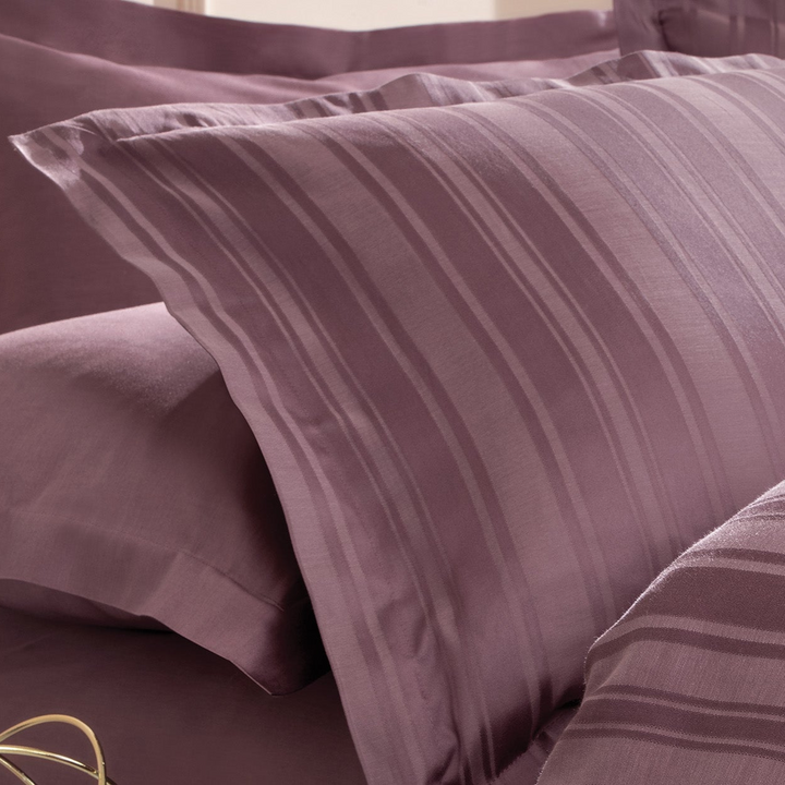 Shelly Jacquard Duvet Cover Set, with Bed Sheet, Bamboo Sateen, Purple, 200x220 cm