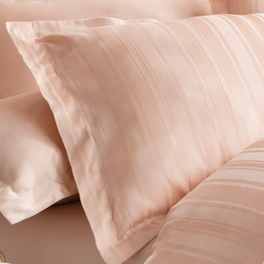 Silentnight satin stripe duvet cover and pillowcase set top