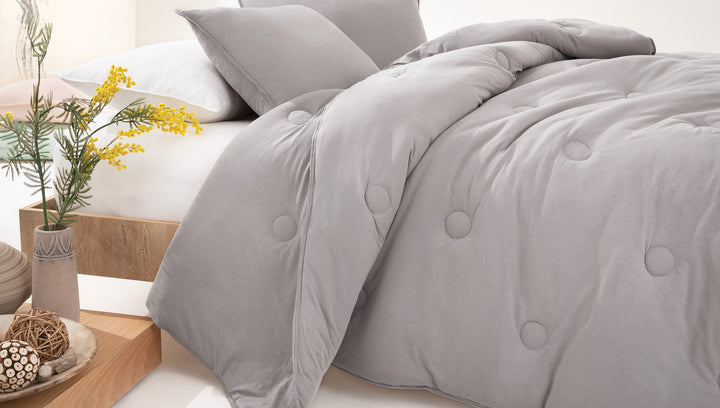Lupa Soft Quilt, Combed Cotton, Gray, 300 g/m², 200x220 cm
