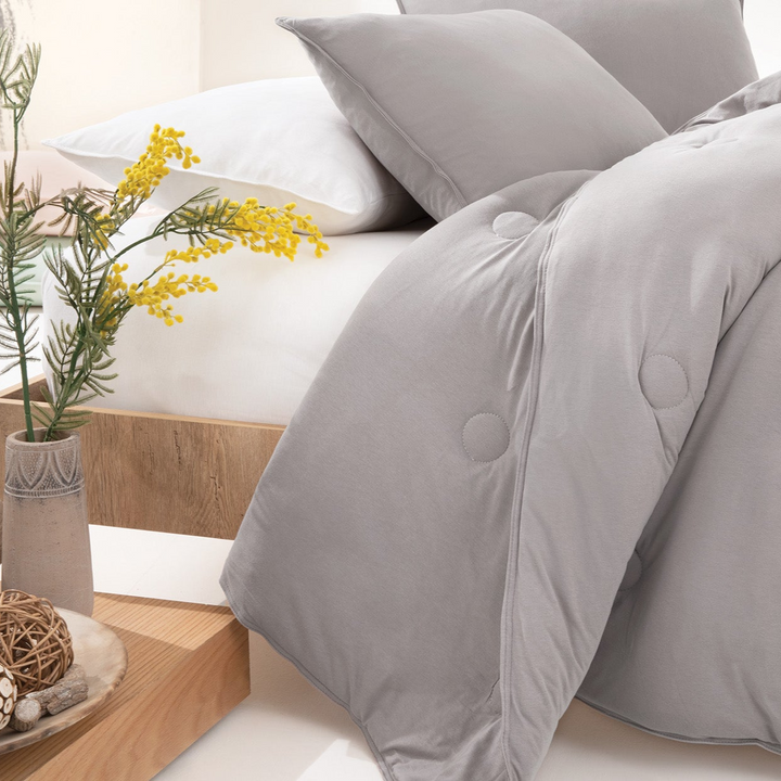 Lupa Soft Quilt, Combed Cotton, Gray, 300 g/m², 200x220 cm