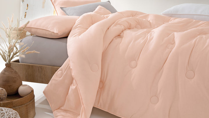 Lupa Soft Quilt, Combed Cotton, Powder Pink, 300 g/m², 200x220 cm