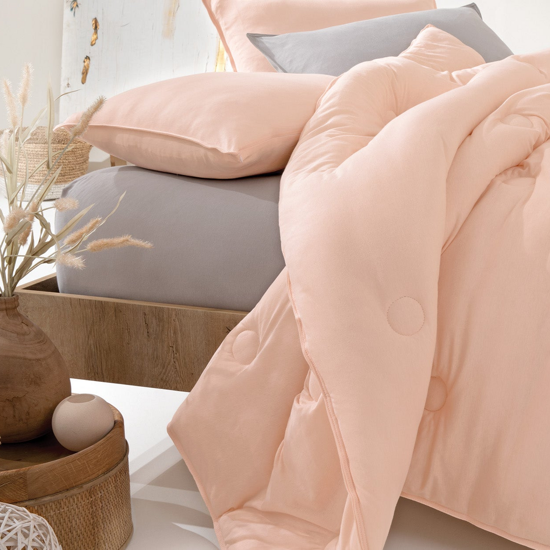 Lupa Soft Quilt, Combed Cotton, Powder Pink, 300 g/m², 200x220 cm
