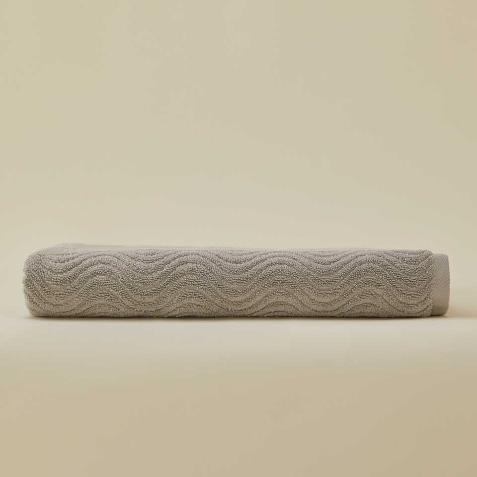 Towel Organic, 100% Organic Cotton, grey, 50x100 cm
