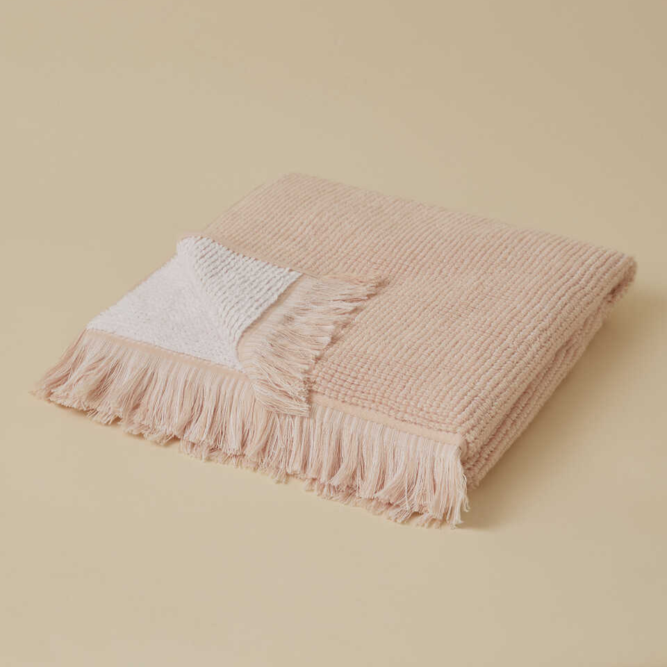 Terry Towel Plush, 100% Premium Cotton, Pink, 76x152 cm