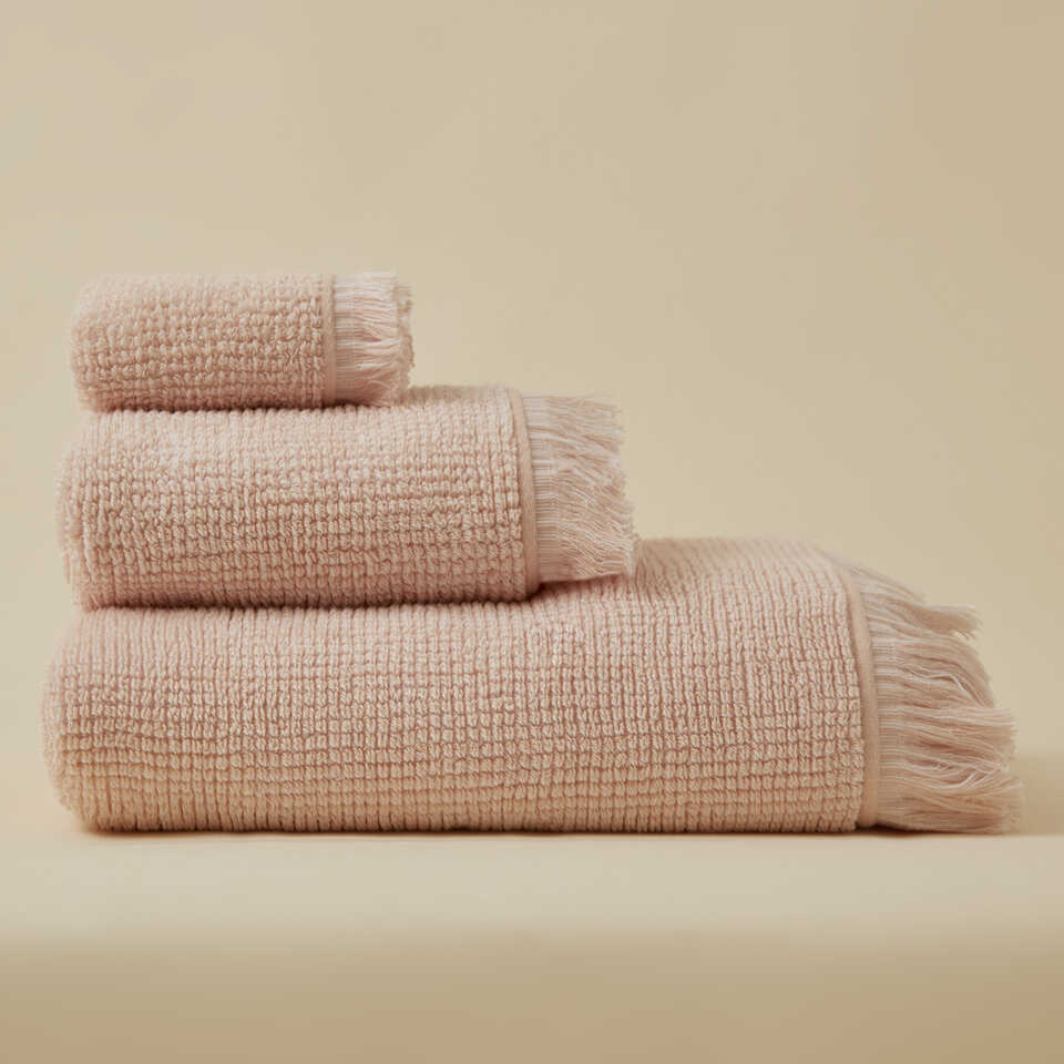 Terry Towel Plush, 100% Premium Cotton, Pink, 76x152 cm