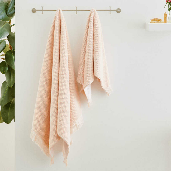 Terry Towel Plush, 100% Premium Cotton, Pink, 76x152 cm