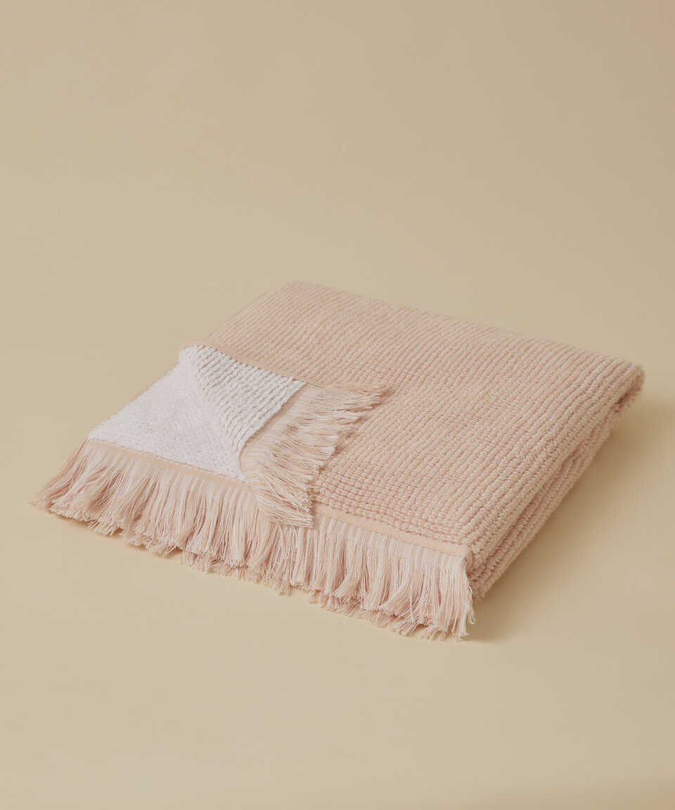 Terry Towel Plush, 100% Premium Cotton, Pink, 76x152 cm