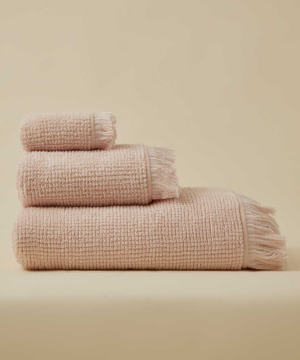 Terry Towel Plush, 100% Premium Cotton, Pink, 76x152 cm