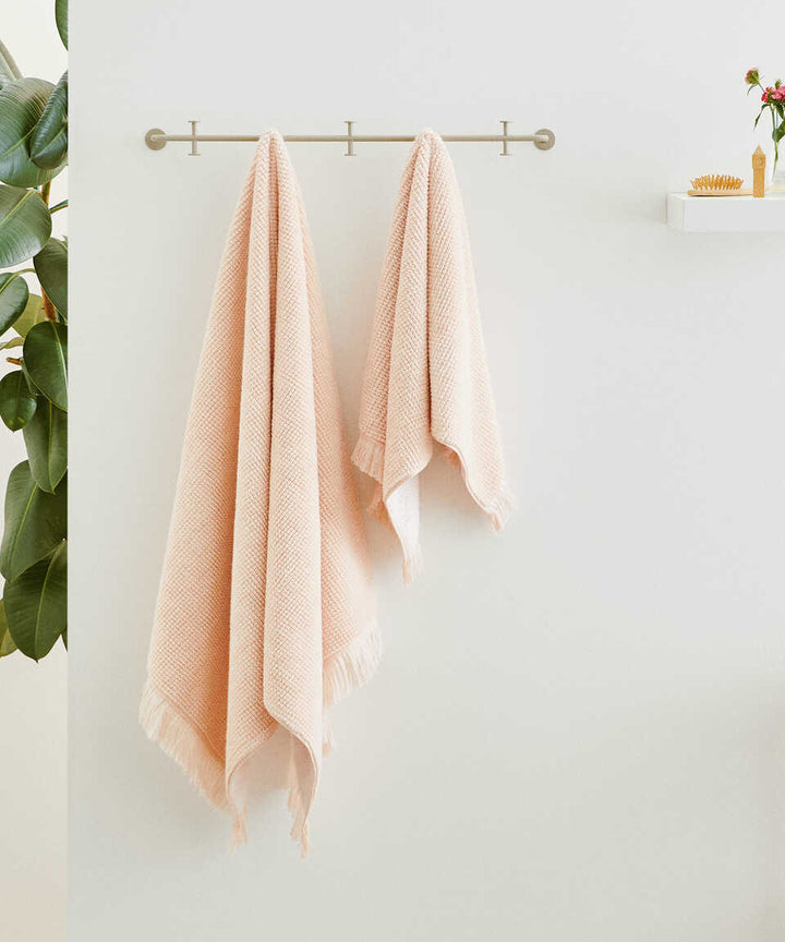 Terry Towel Plush, 100% Premium Cotton, Pink, 76x152 cm