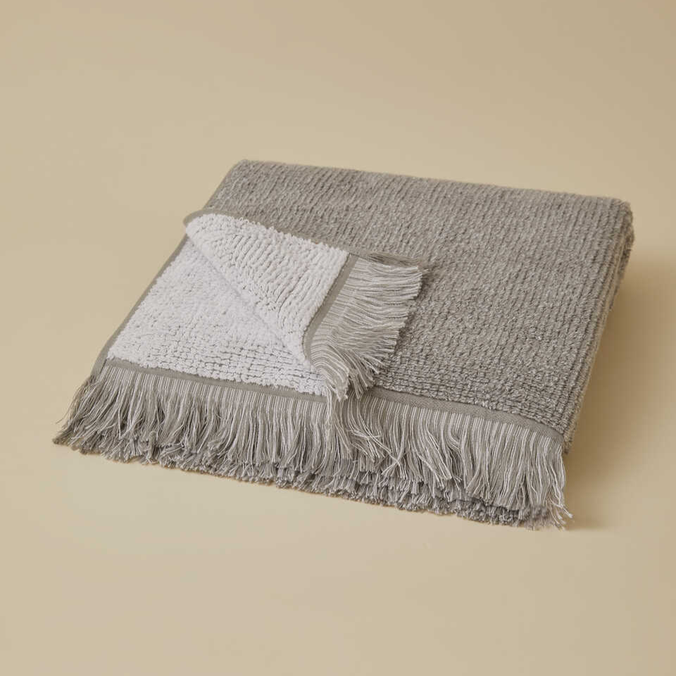 Terry Towel Plush, 100% Premium Cotton, Grey, 76x152 cm