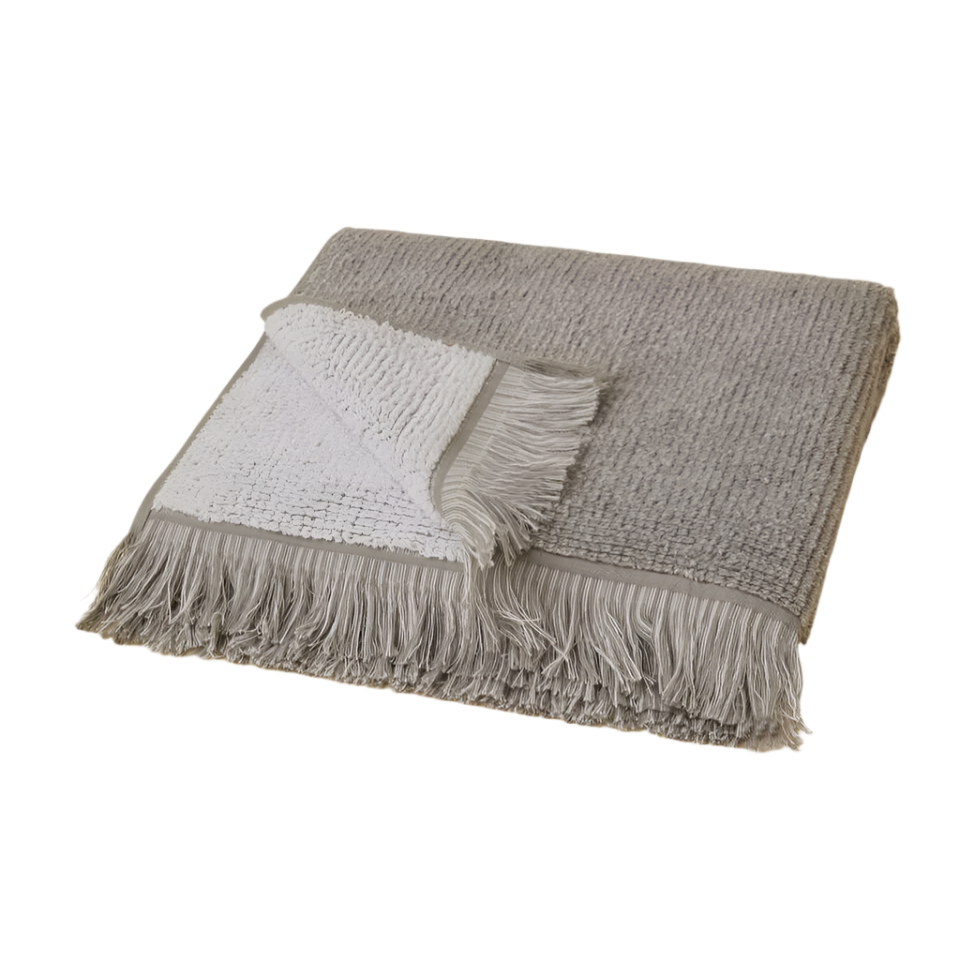 Terry Towel Plush, 100% Premium Cotton, Grey, 76x152 cm