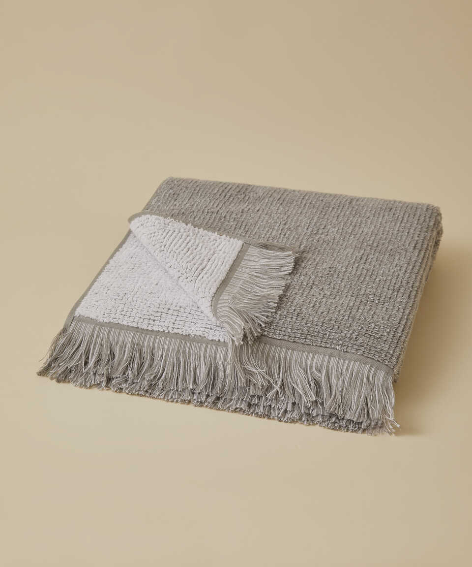 Terry Towel Plush, 100% Premium Cotton, Grey, 76x152 cm