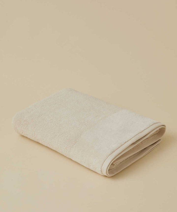 Organic Cotton Towel Sardes, Beige, 90x150 cm