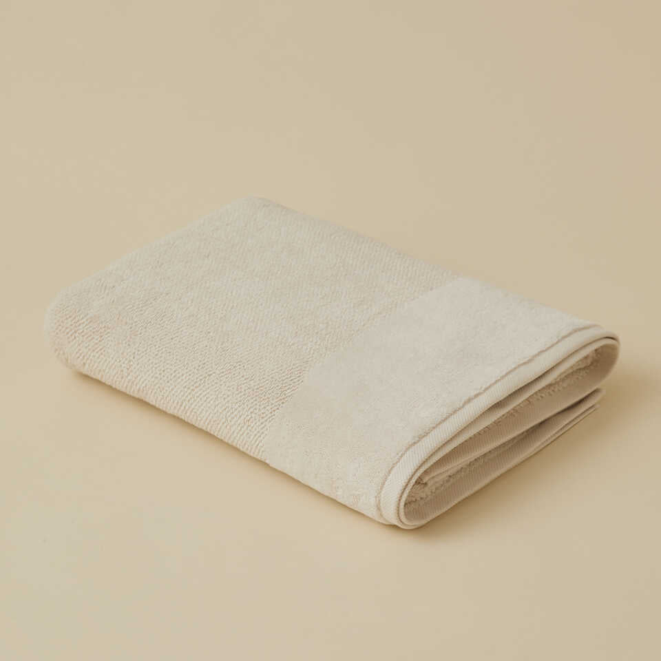 Organic Cotton Towel Sardes, Beige, 90x150 cm