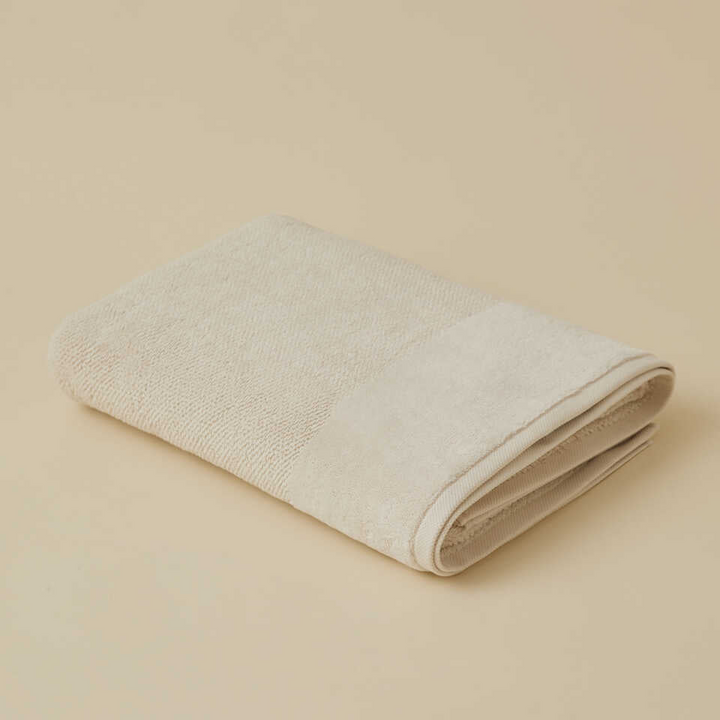 Organic Cotton Towel Sardes, Beige, 90x150 cm