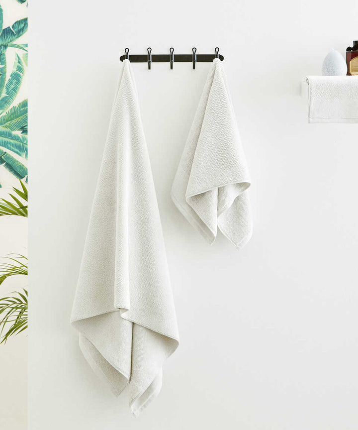 Organic Cotton Towel Sardes, White, 90x150 cm