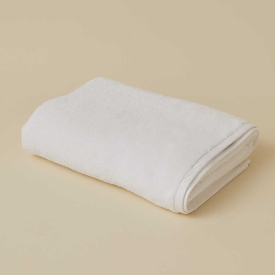Organic Cotton Towel Sardes, White, 90x150 cm