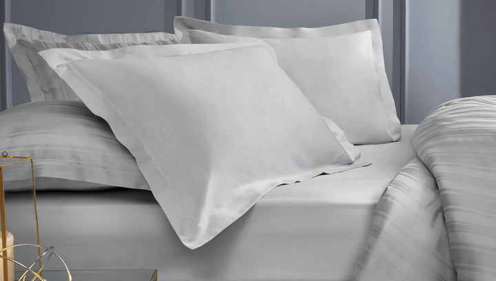 Shelly Maisy Fitted Sheet, Bamboo Sateen, grey, 180x200 cm