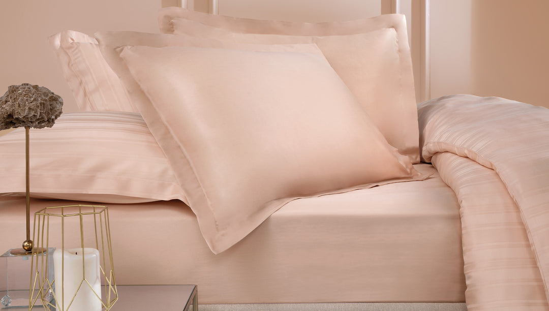 Shelly Maisy Fitted Sheet, Bamboo Sateen, pink, 180x200 cm