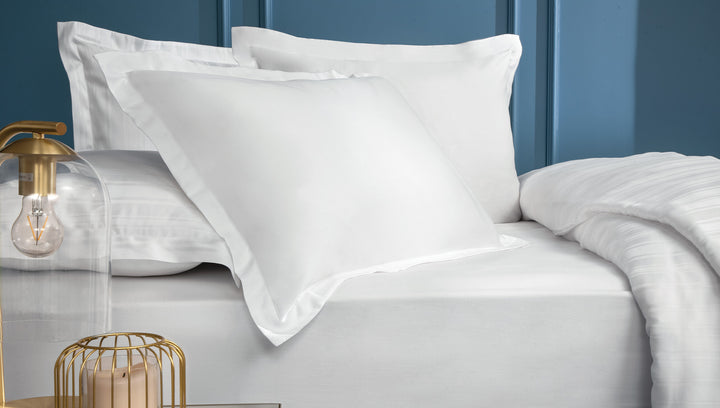 Shelly Maisy Fitted Sheet, Bamboo Sateen, white, 180x200 cm