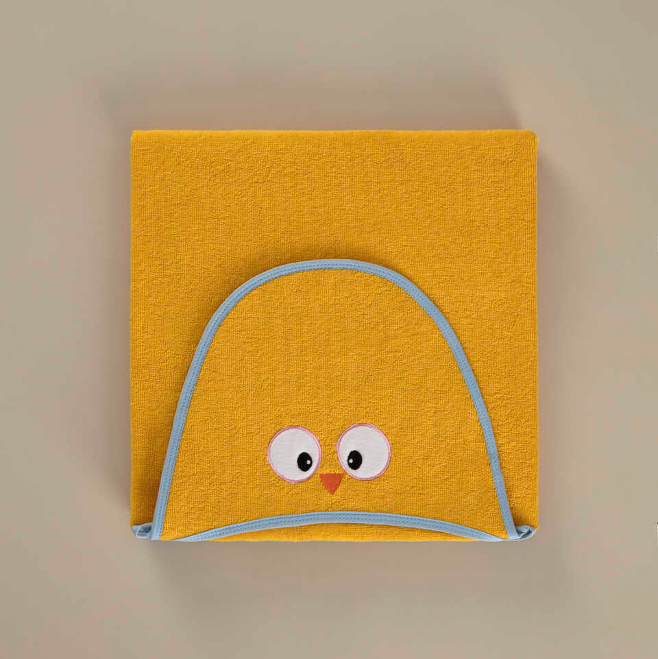 Organic Swaddle Owl, 100% Organic Cotton, orange, 70x100 cm