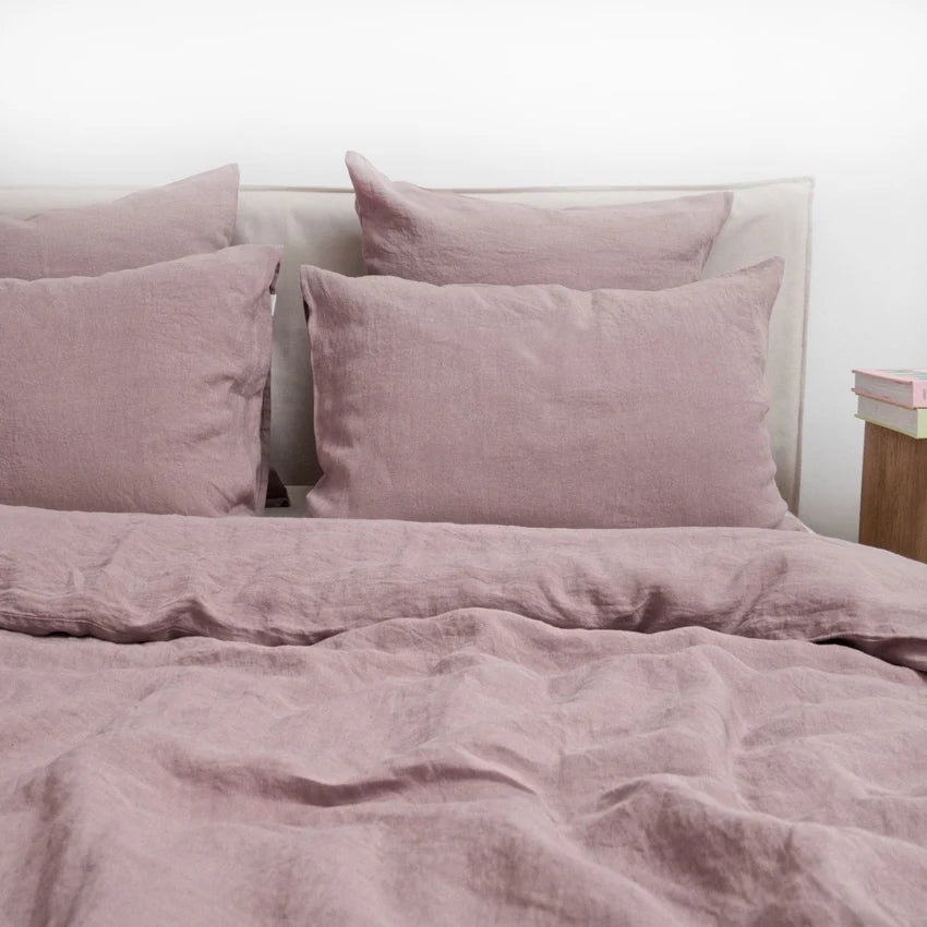 Ashes of Roses Linen Duvet Cover Set, 135x200 cm, Linen Tales