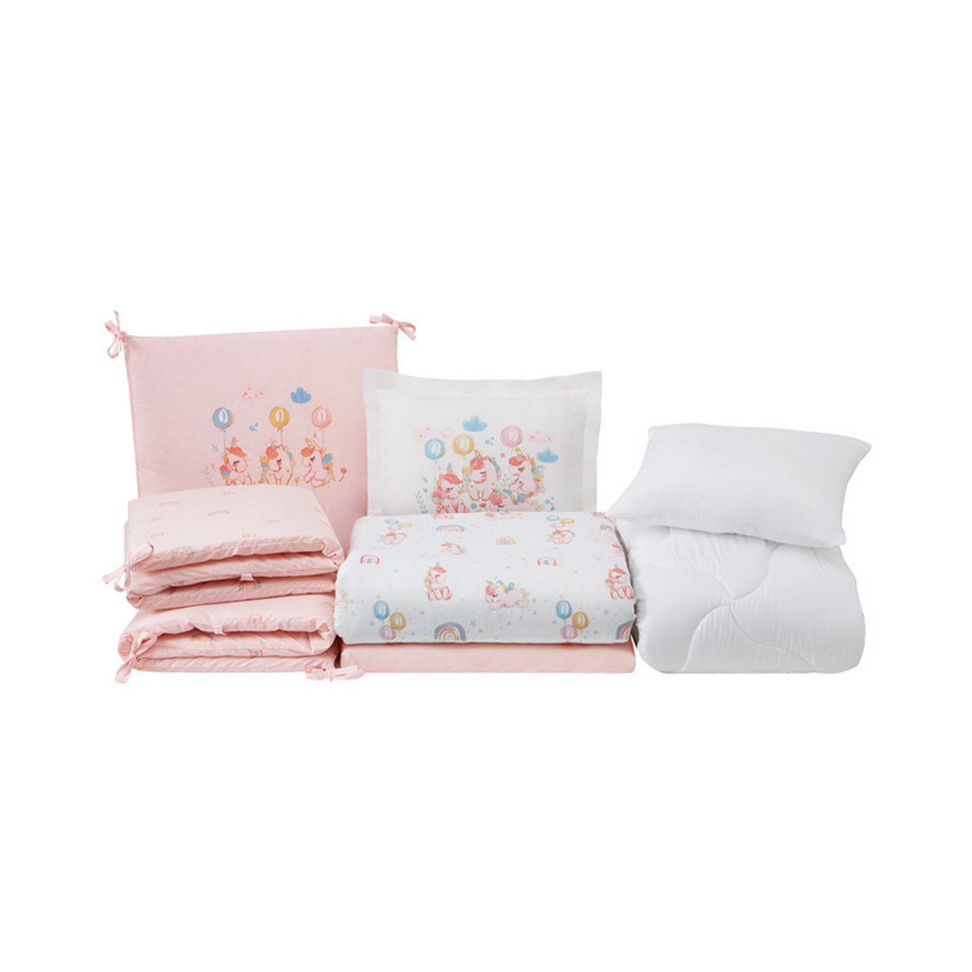 Unicorn Baby Sleep Set, 100% Cotton, 8 pieces set