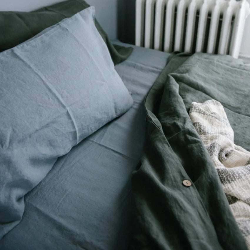 Blue Fog Linen Pillowcase, 40x40 cm, Linen Tales